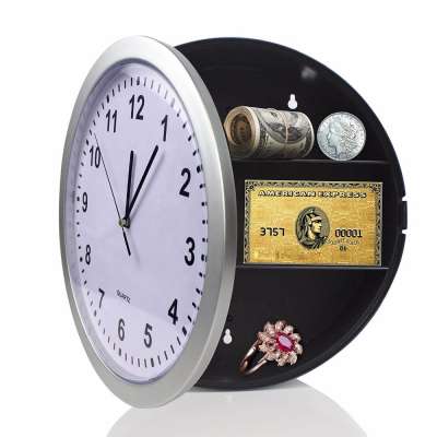 AJF Hidden Secret Wall Clock Diversion Safe