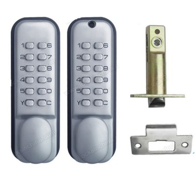 AJF High quality and security Mechanical push button outdoor keypad code door lock