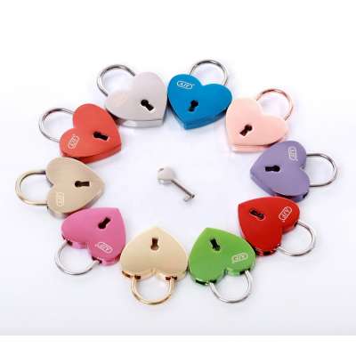 AJF TUV, RoHs , EN-73 TEST PASSED colorful heart shape Love lock for valentines day gifts